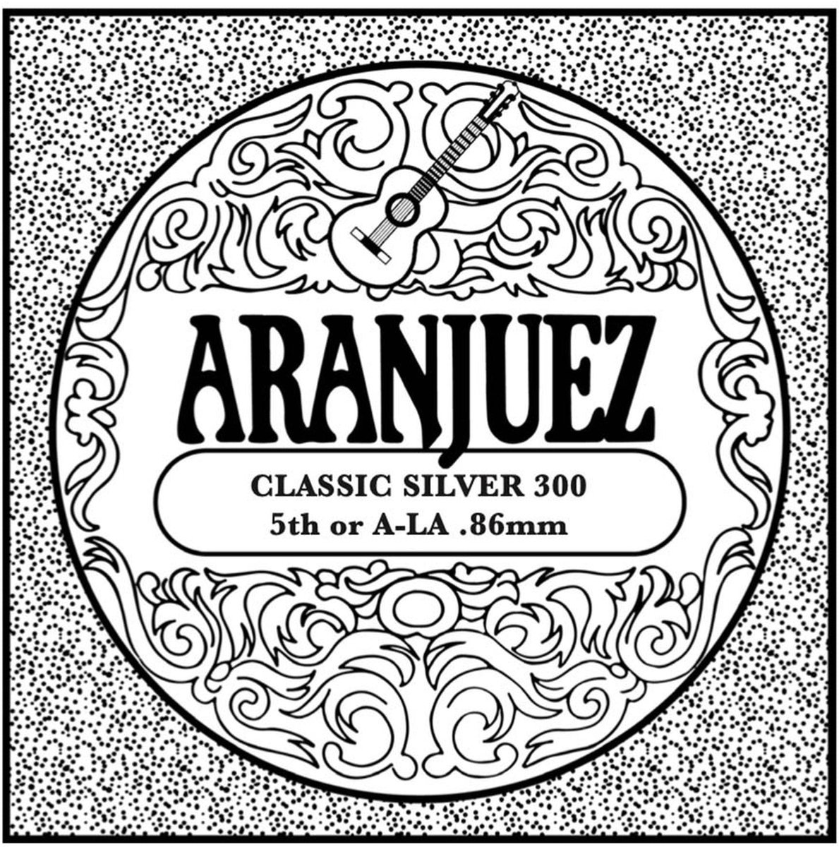 Aranjuez AR-305 A-5 snaar, silverplated wound nylon, medium gauge