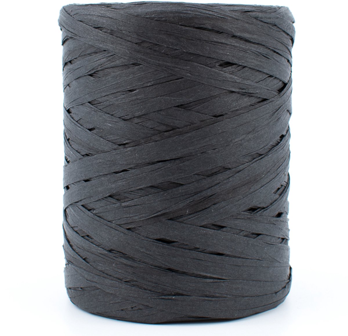 Raffia lint - cadeaulint - 5 mm x 100 meter - zwart