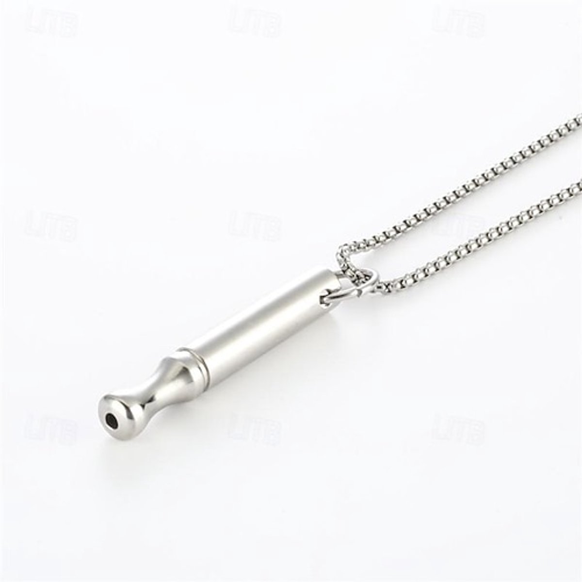 Ademketting - Ademhalingsketting - Ademtrainer - Meditatie fluitje - Rustig ademen - Breathing necklace - Breath trainer - Mindfulness accessoire - Ademhalingsoefening - Zilver - Jonyx