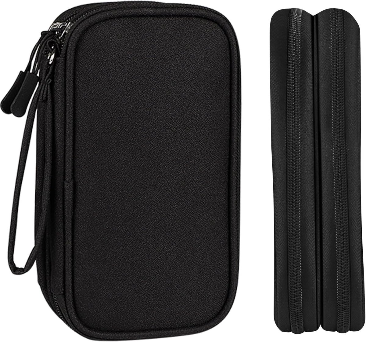 Draagbare kabelorganizer, reisorganizer, dubbellaagse hoes voor technische accessoires, oplader en powerbank-20*11*4.5