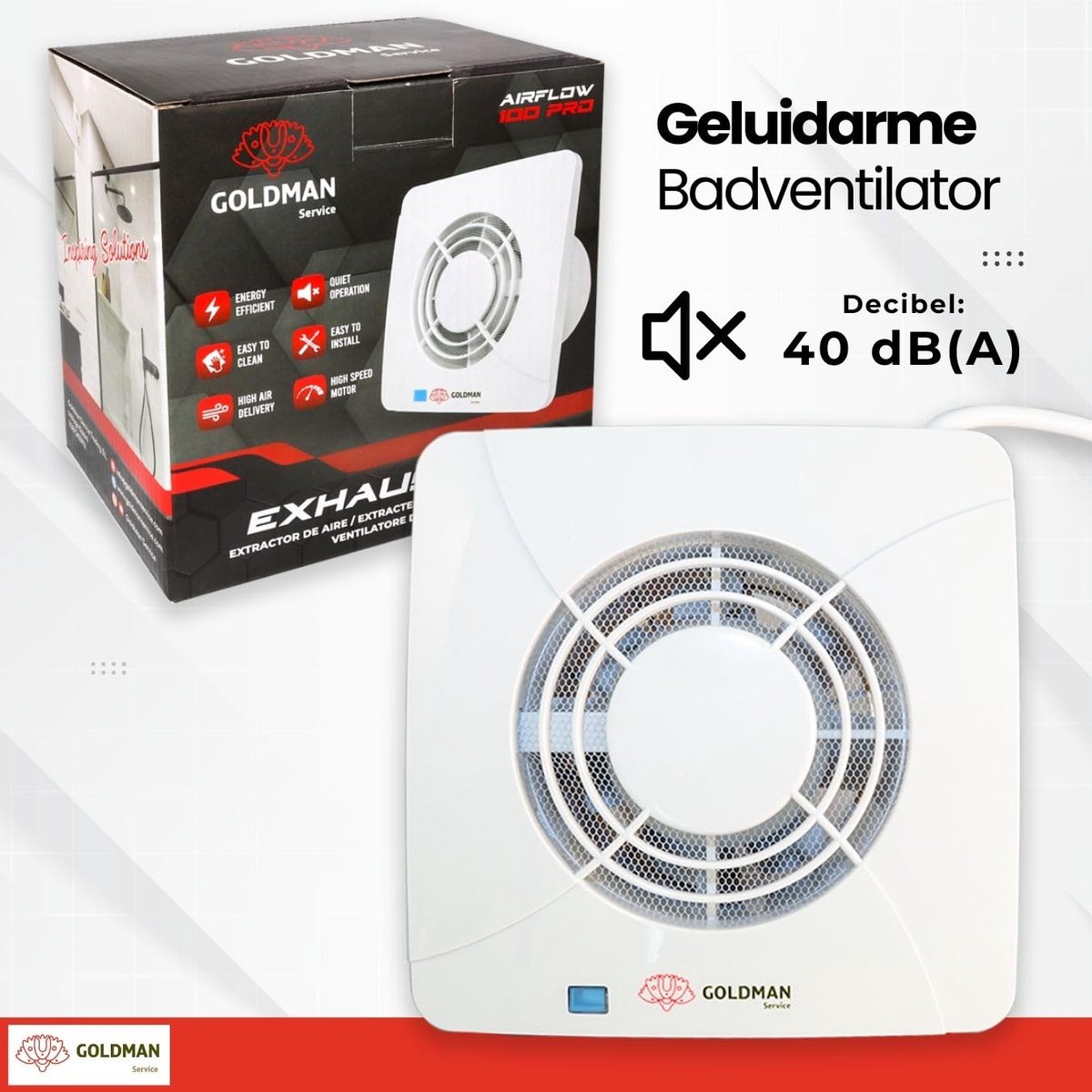 SnelShoppen - Stille Badkamerventilator 100 mm | Krachtig met Terugslagventiel en Muggennet | Anti-vochtigheid en Slechte Geuren Verdrijven
