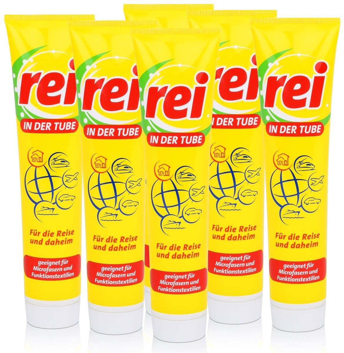 SnelShoppen - Rei In De Tube 125 ml - Handwas Voor Thuis En Op Reis - Verpakking Van 6 Stuks - Perfect Voor Camping, Feest, Kinderen En Keuken