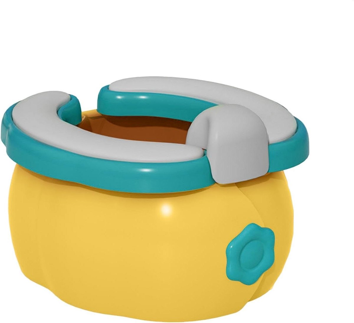 Draagbaar Toilet Kinderen - Potty Training Stoel Kinderen - Reizen en Buitengebruik - Opvouwbaar en Antislip - 29x16 cm - Geel