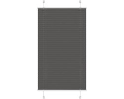 Plisségordijn - Zonwering Gordijn - Privacy en Zonwering - Twee Montagemogelijkheden - 80x150 cm - Zwart