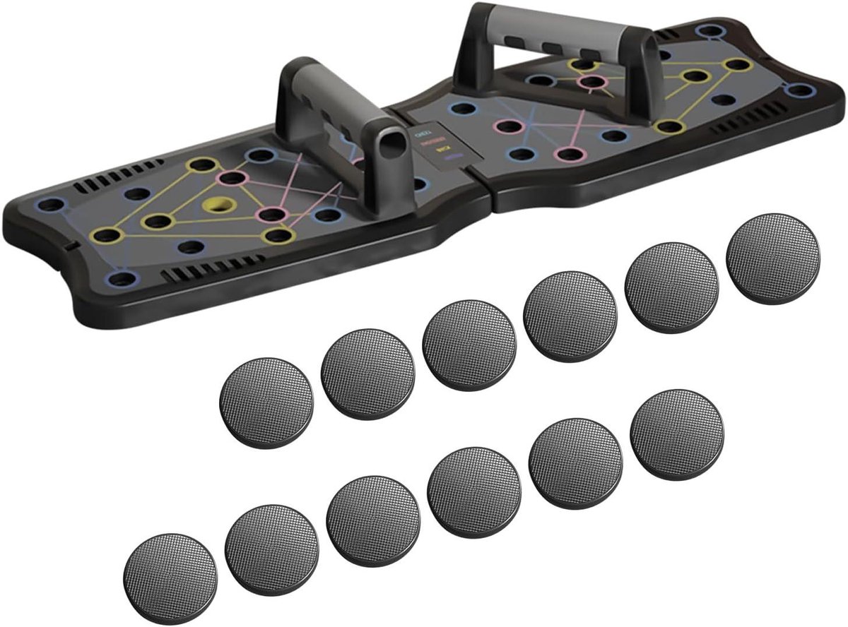 Pushup Board - Fitness Board - Thuis Workout - Gekleurde Zones - 61 x 18.5 cm - Meerkleurig