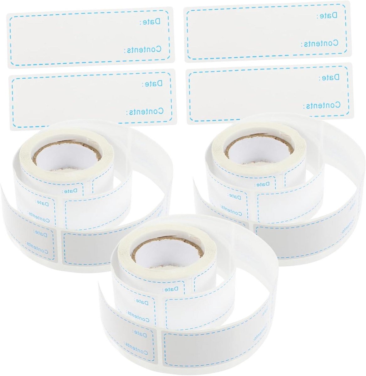 Voedselopslag Stickers - Diepvriesetiketten Keuken - Voedsel Organiseren - Verwijderbaar - 7.5X2.5cm - Blauw