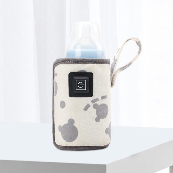 Flessenwarmer voor moedermelk, flesverwarmer voor borstvoeding, flesverwarmer - USB-melkwarmer, draagbare babymelk, warmtehouder, thermische zak, voedingsfleswarmers, reisaccessoires van Merkloos — afbeelding 4