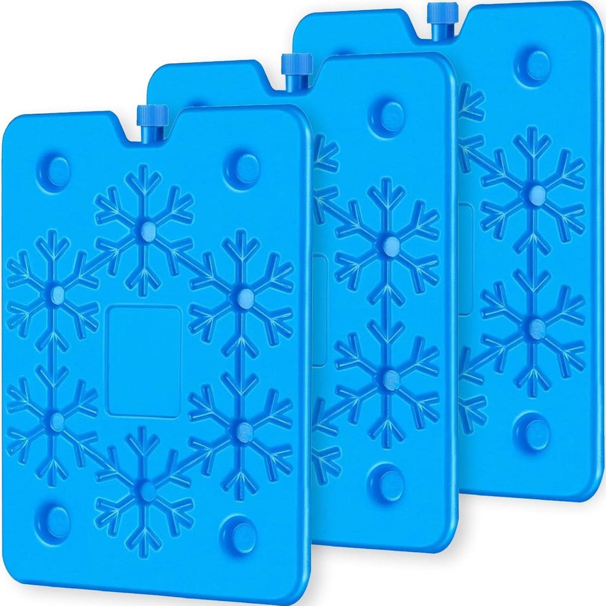 Grote IJsblokjes - Koelpacks Herbruikbaar - Voedsel Vers Houden - Ultra Dun Ontwerp - 800 ml - Blauw