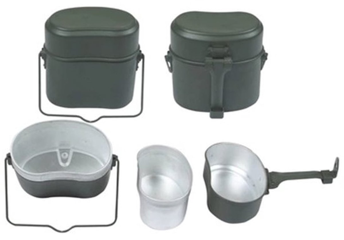 Militaire Puinhoop Aluminiumlegering - Multifunctionele Meting Kan - Antisliphandgreep - Geschikt Voor Buiten - Duurzaam - Breakproof - Kooktrommel