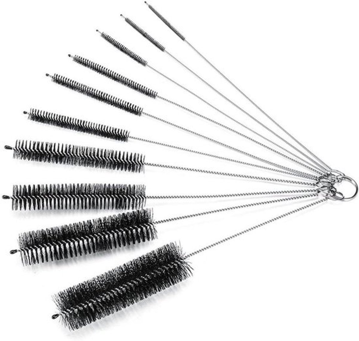 Nylon Reinigingsborstels Set voor Keuken en Koffiezetapparaat - 10 Stuks
