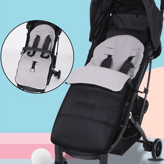 Voetenzak Kinderwagen - Slaapzak Koud Weer - Warm Houden - Verstelbaar Design - 86x45cm - Grijs — afbeelding 4