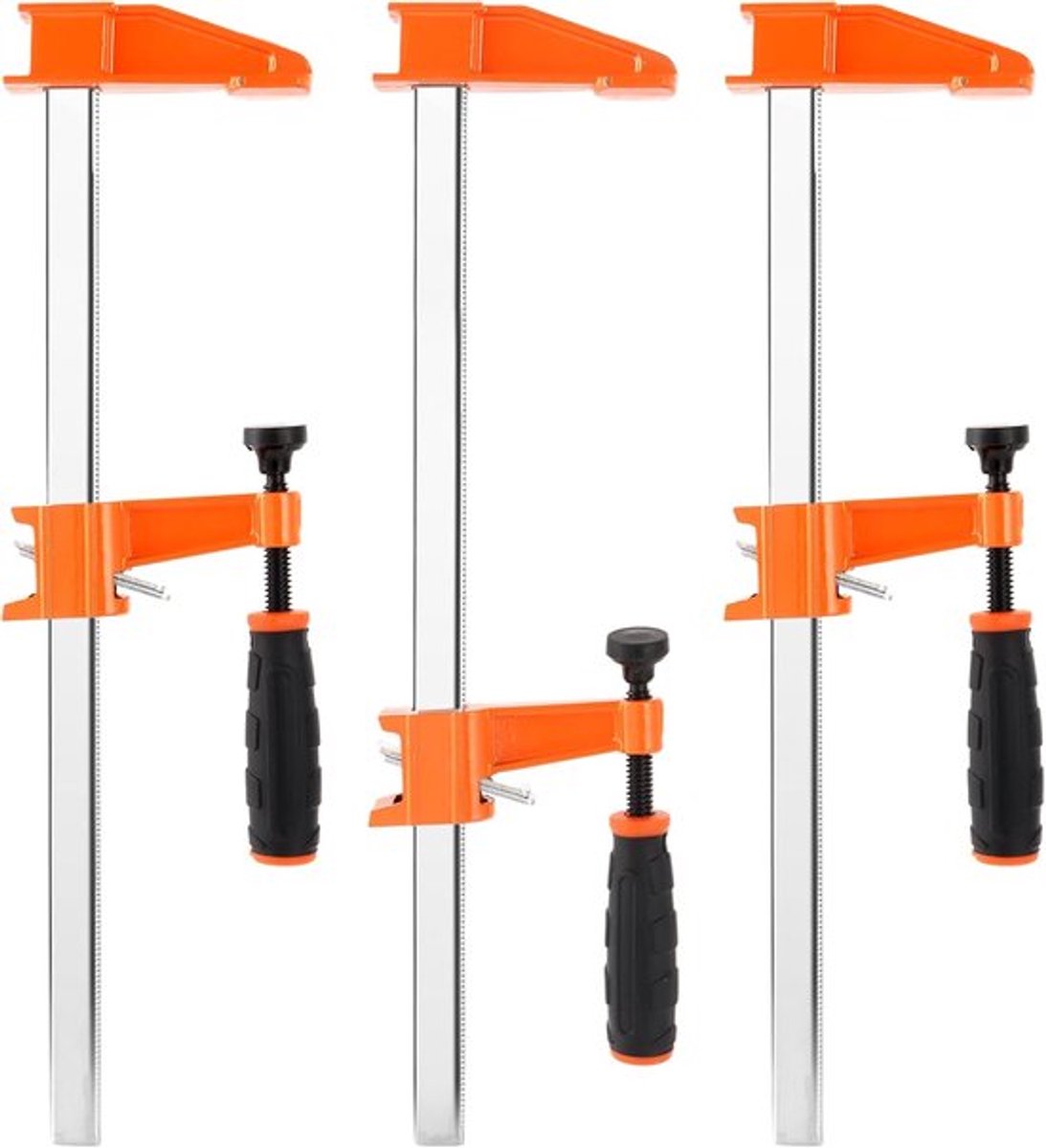 SnelShoppen - Set van 3 Schroefklemmen, 300 mm Wingspan, 60 mm Klemdiepte, Grote Klemmen voor Hout en Geleiders, Preciese Fixatie voor Klussen en Meub