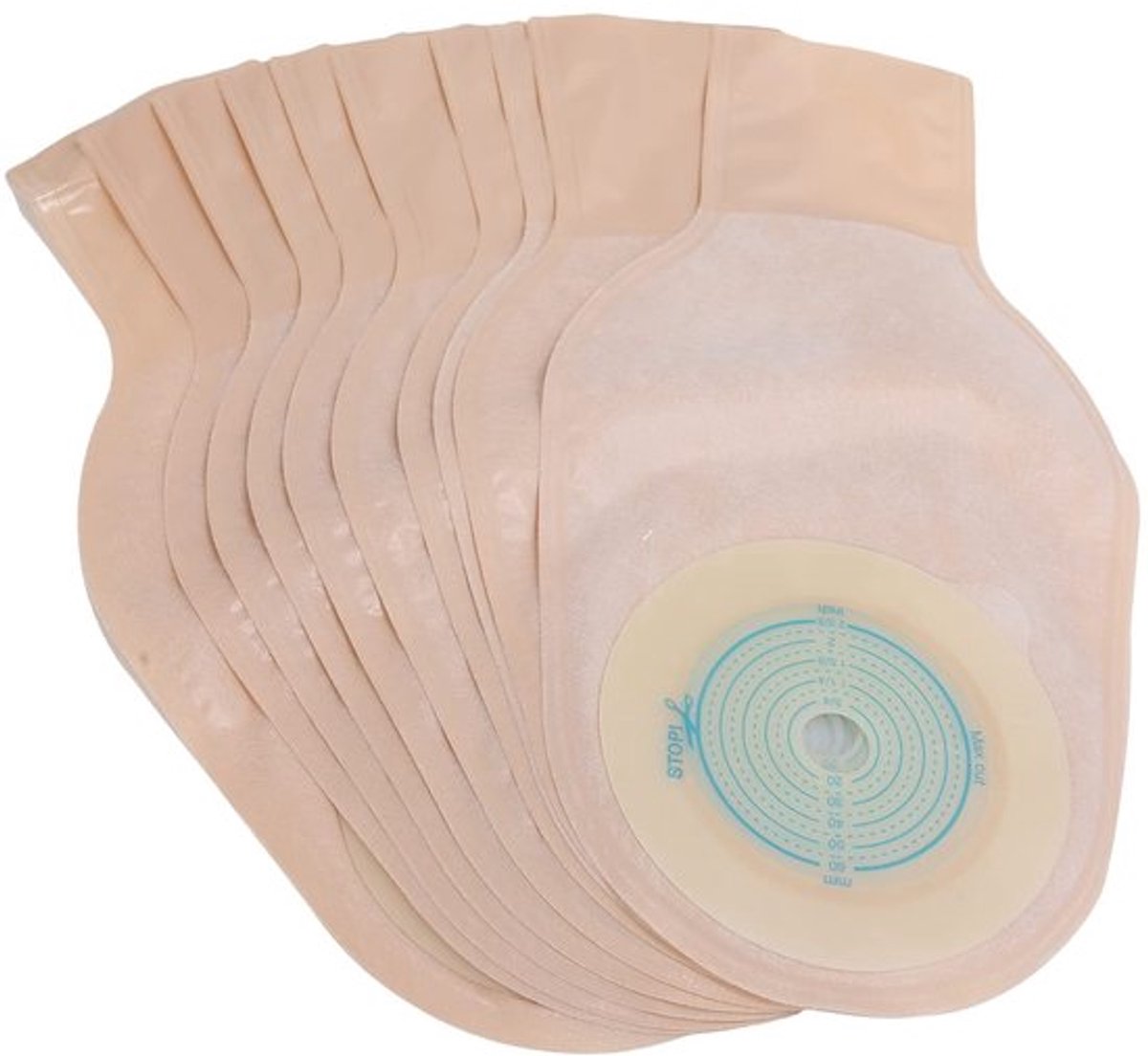 Colostomazak 10 Stuks - Wegwerpbare Afvoerzakken - Draineerbare Stomazak - Stoma Verzorging - Gaasdoek/Spons/Papier/Film - Veilig Gebruik