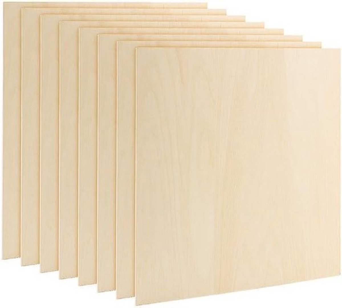 8 stuks vierkante grashouten platen 30 x 30 cm - Onvoltooide houten planken voor ambacht - DIY-modellen