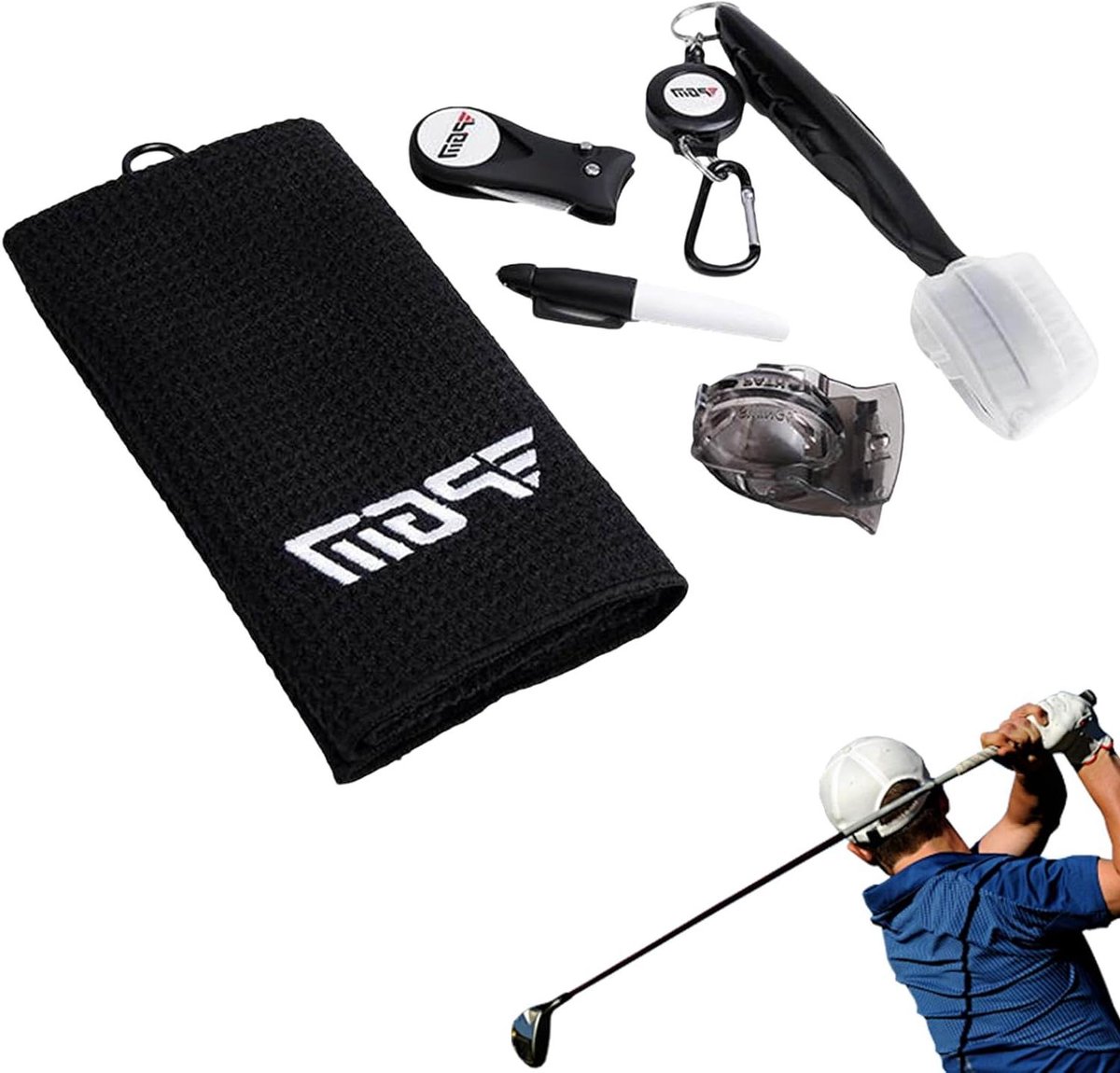 Golf Accessoires Set - Golf Onderhoudskit - Golfspel Verbeteren - Multifunctionele Hulpmiddelen - 5-delige set - Niet gespecificeerd