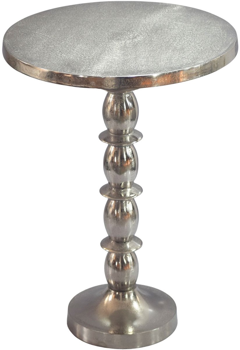 Bijzettafel zilver rond 40x56x40 cm - WL7.540