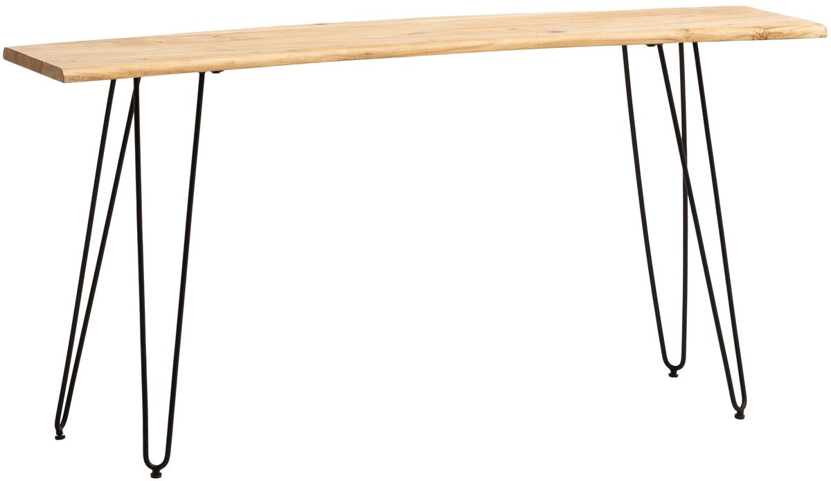 Bureau zwart acaciahout 150 cm breed