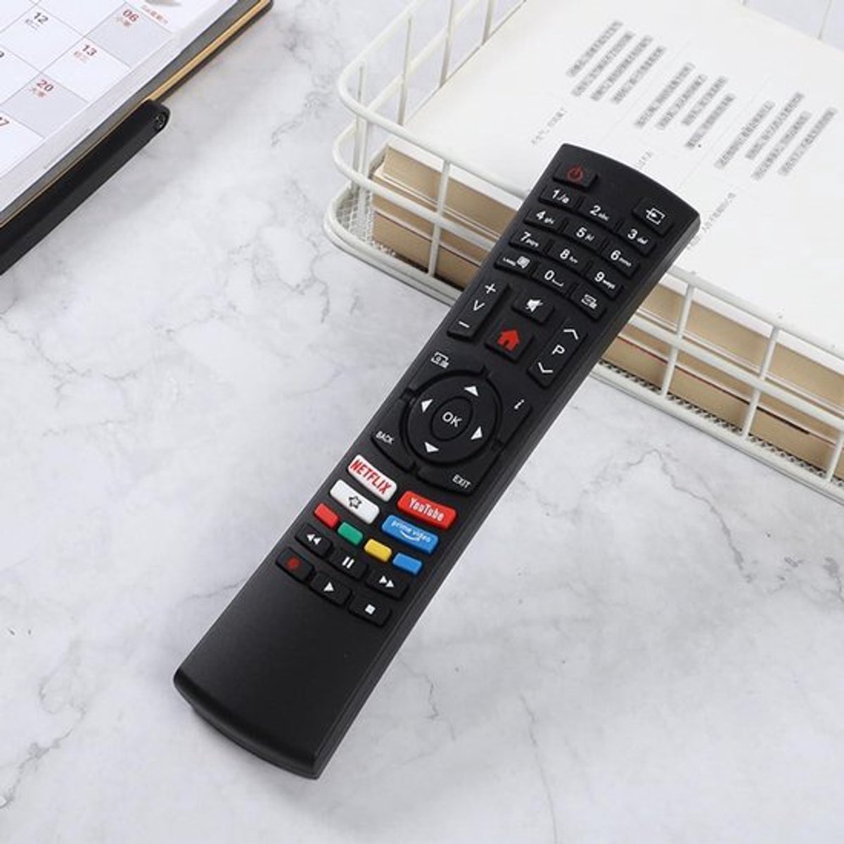 Vervangende afstandsbediening compatibel met Telefunken TV - RC4390 - Afstandsbediening voor ODL32541H-DIB, ODL32653FV-TIW, ODL40650UV-TIB, ODL43650UV-TIB, ODL55750UV-TIB