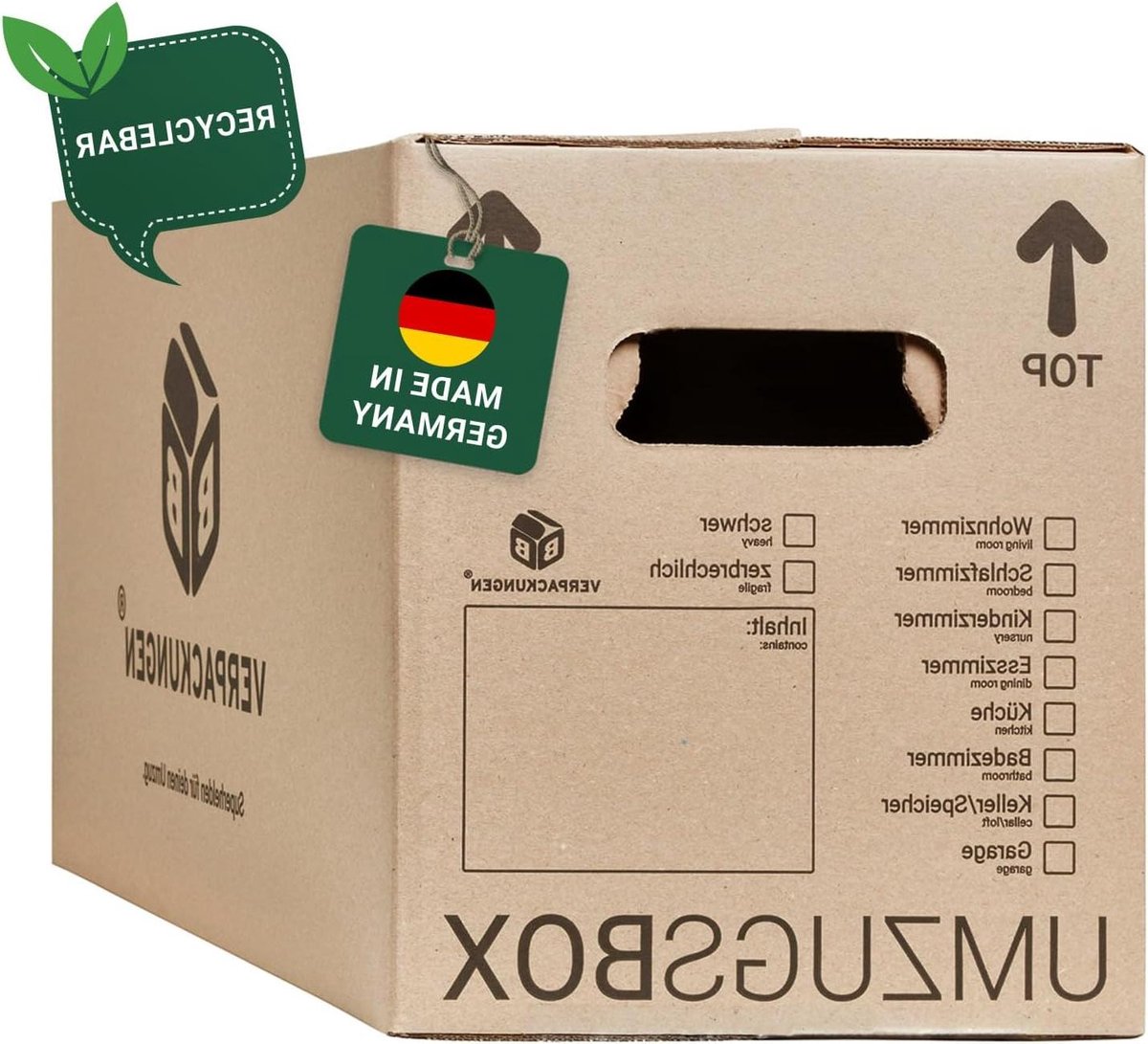 Verhuisdozen - Verhuisboxen Kartonnen dozen - Spullen Opslaan - Dubbele vlinderbodem - 63 x 29 x 33 cm - Bruin