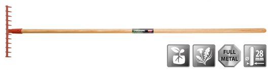 Polet Tuinhark met essen steel 12T/350mm 1,5 m van Polet. — afbeelding 2