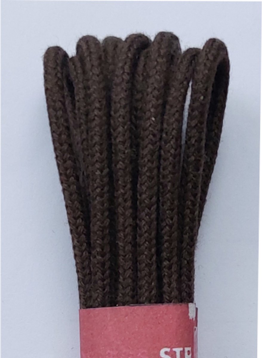 Strickers Veter - Donker Bruin - Dun Rond - Lengte 150 cm - Dikte 2,5 mm - Schoenveter