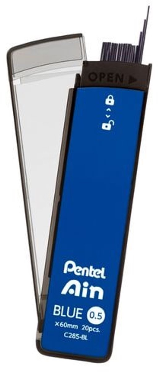 Pentel Ain Vulpotloodstiften 0.5 MM Blauw # C285-BL 20 Stuks