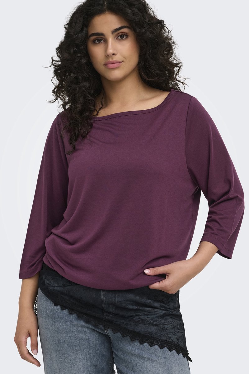 ONLY CARMAKOMA - CARCARLINNE 3/4 BOATNECK TOP JRS - Meisjes - Blouses