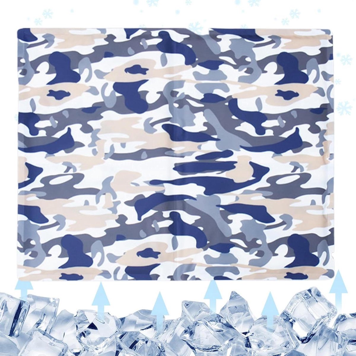 Honden Koelmat - Hondenmat Zomer - Huisdier Koel Houden - Zelfkoelend Gel - 50x40 cm - Blauw