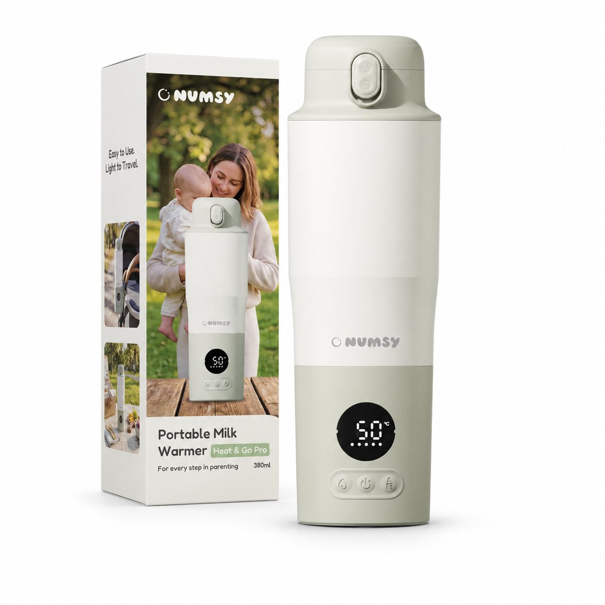 Numsy Heat & Go Pro, draadloos en 380 ml