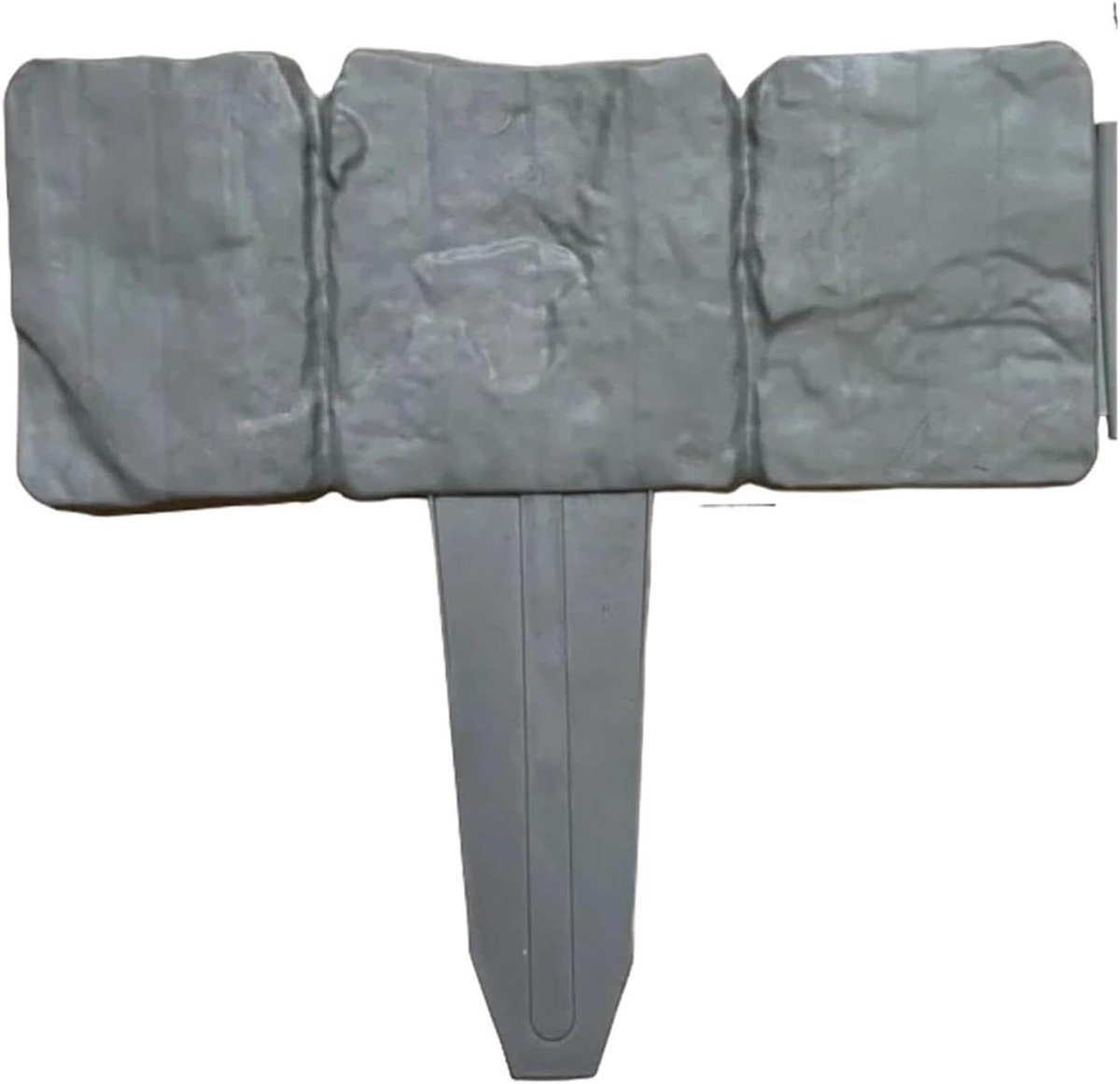 Tuinrand Afwerking - Kunststof Borders - Tuin Indelen - Buigzaam Plastic Materiaal - 10 Stuks - Grijs