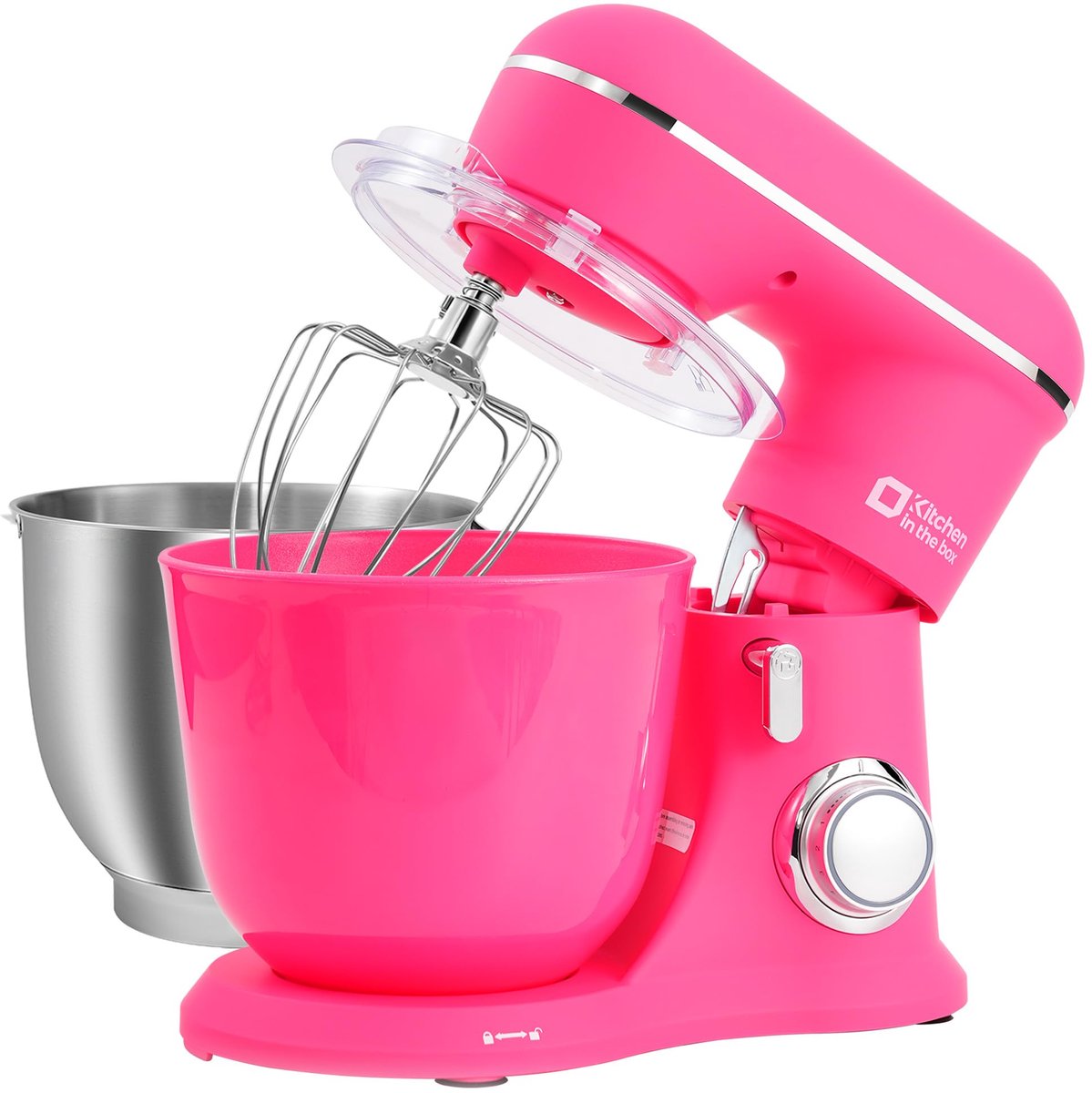 SnelShoppen - Kitchen in the Box Keukenmachine 1300W, 10 snelheden, 4.5L + 5L mengkommen, elektrische standmixer met garde, klopper en deeghaak (Donke