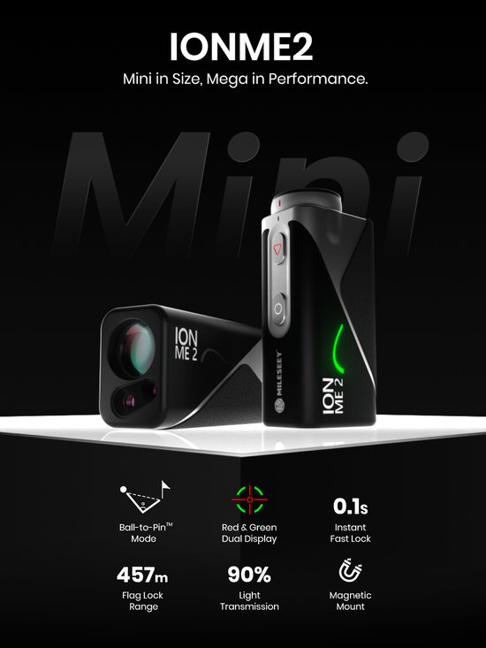 Mileseey IONME2 - Compacte Golf Afstandsmeter Laser with Slope van Mileseey — afbeelding 2
