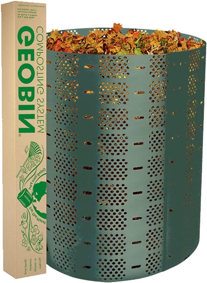 Compostbak - Tuincomposter - Afval verwerken - Uitbreidbaar ontwerp - 36 inch hoog - Zwart