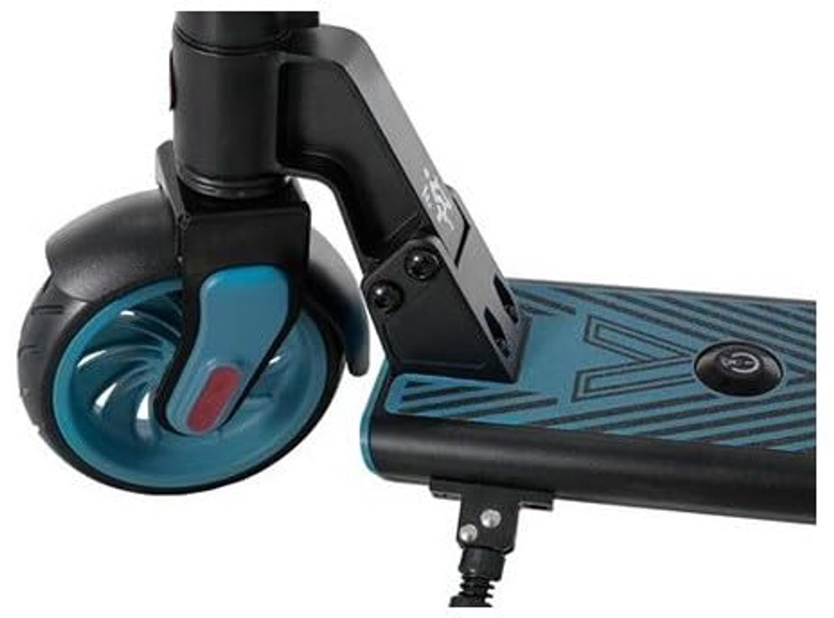 SnelShoppen - Elektrische Step Voor Kinderen, Wispeed T650, 6,5 Inch, Blauw, 8 km/u, Voetrem Achteraan, IPx4 Waterdicht, Ideaal Voor Kinderen Van 8 To