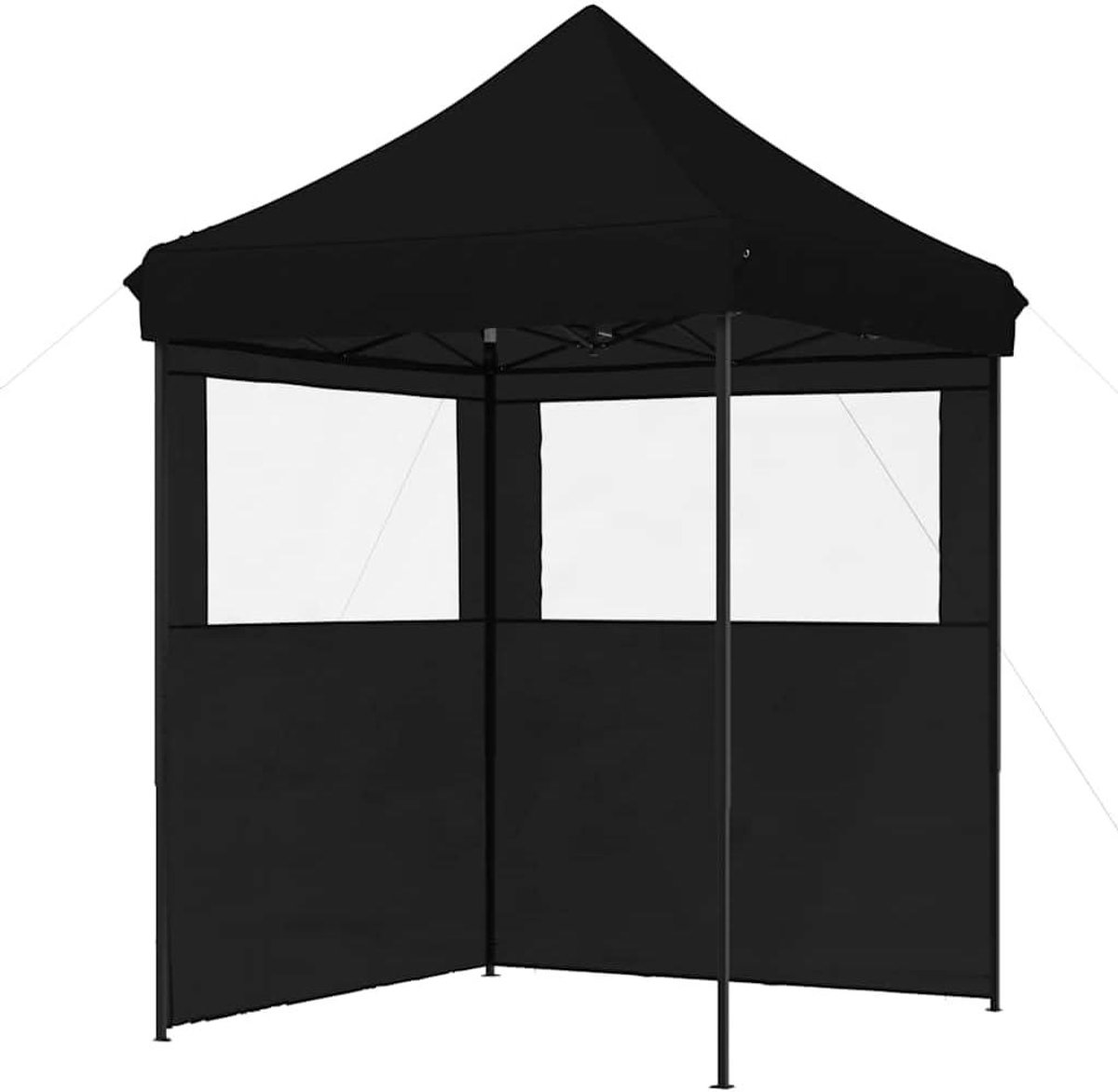 Opvouwbare Partytent - Pop-up Tent Feesttent - Outdoor Evenementen - Inclusief Zijwanden - 306 x 200 cm - Zwart