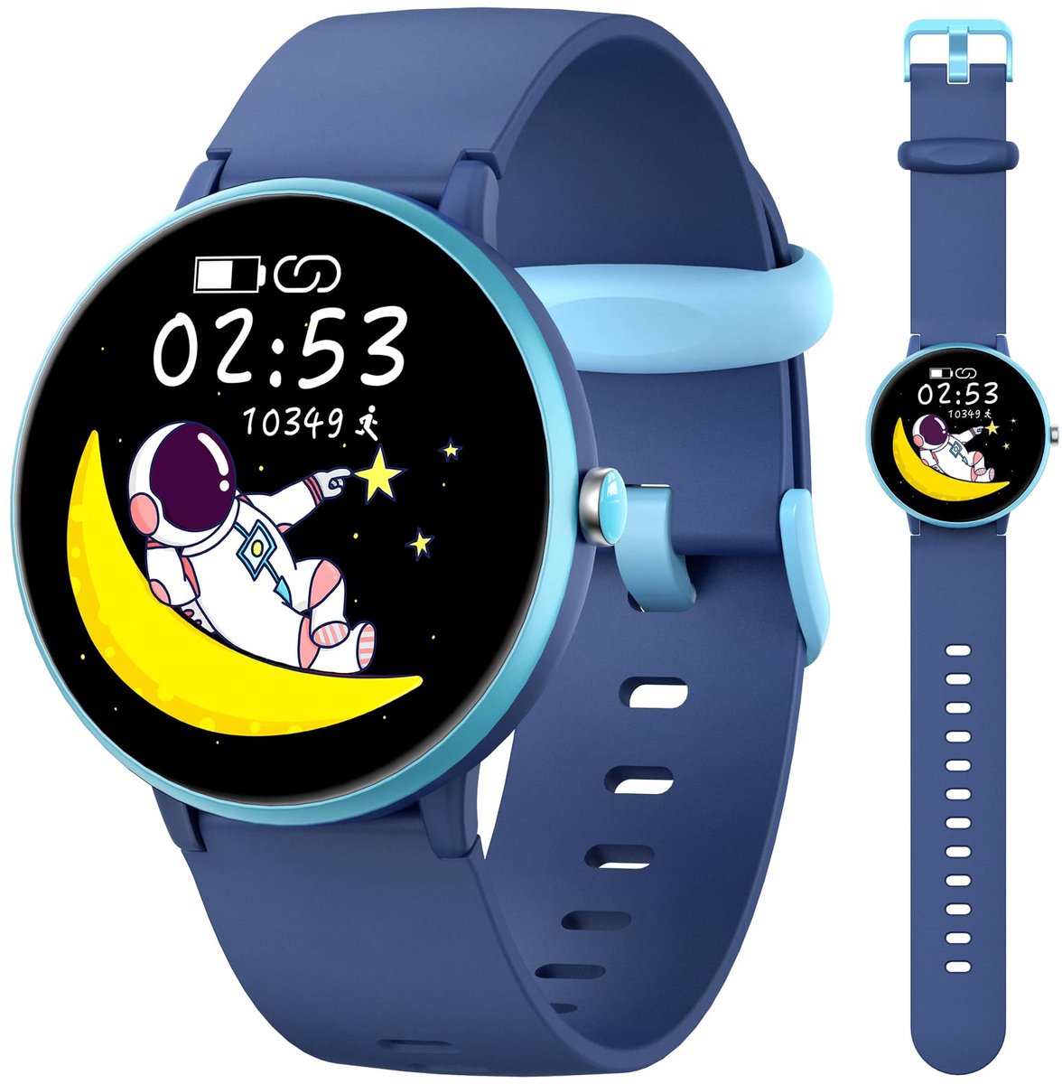 SnelShoppen - JOYELE Smart Horloge voor Kinderen, Waterdicht, 19 Sportmodi, Stappenteller, Slaapmonitor voor Jongens en Meisjes 6-16 Jaar, Perfect Ver