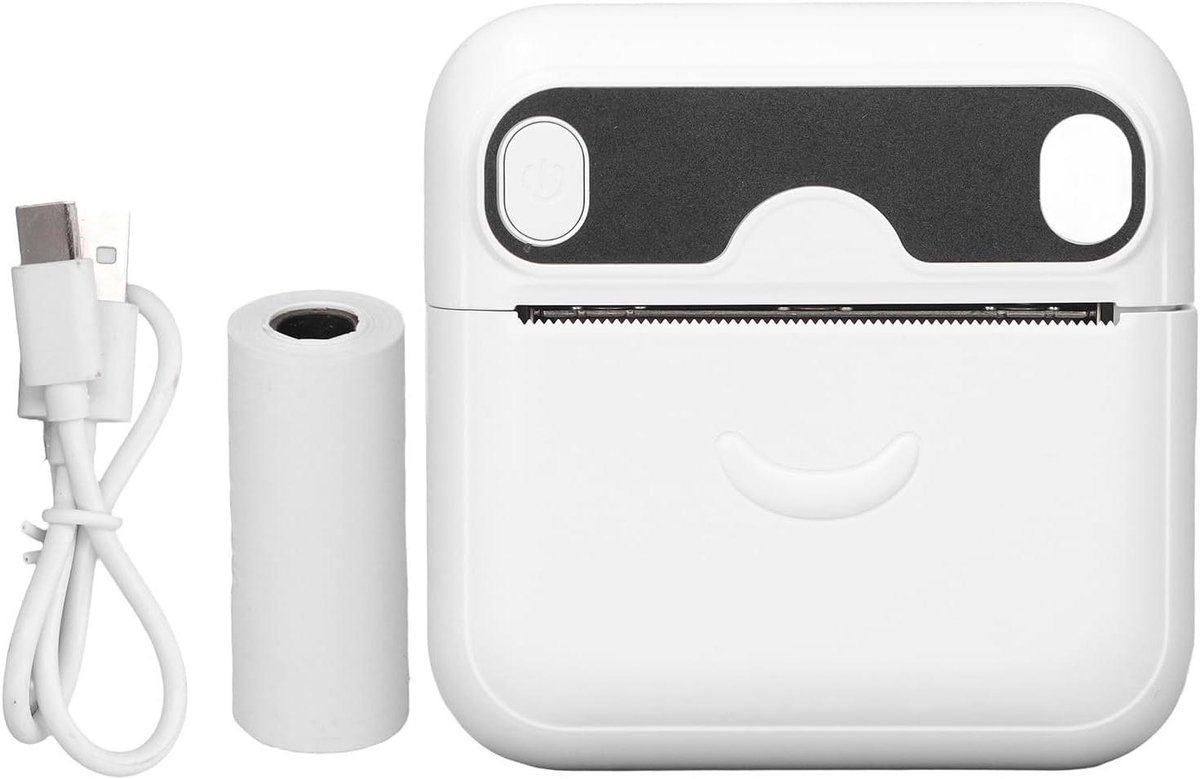 Mini Thermische Printer - Zakprinter Draadloos - Foto's Printen - Compact Lichtgewicht - 10 x 8 x 5 cm - Zwart