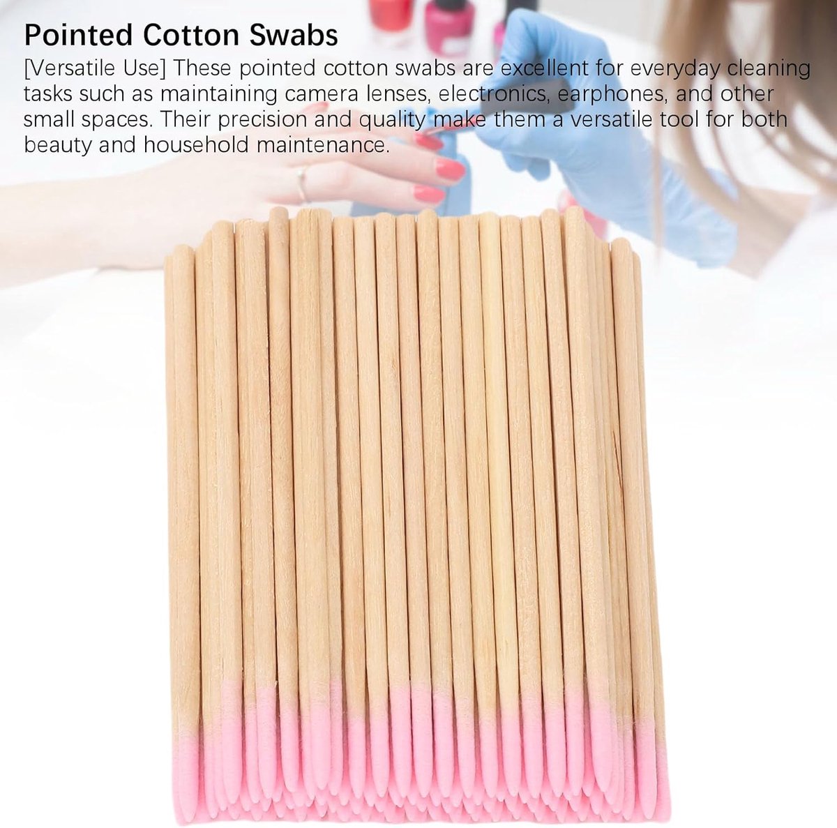 Puntige Wattenstaafjes - Make-up Stukjes - Gedetailleerde Make-up - Fijne Puntige Tip - 1000 Stuks - Wit