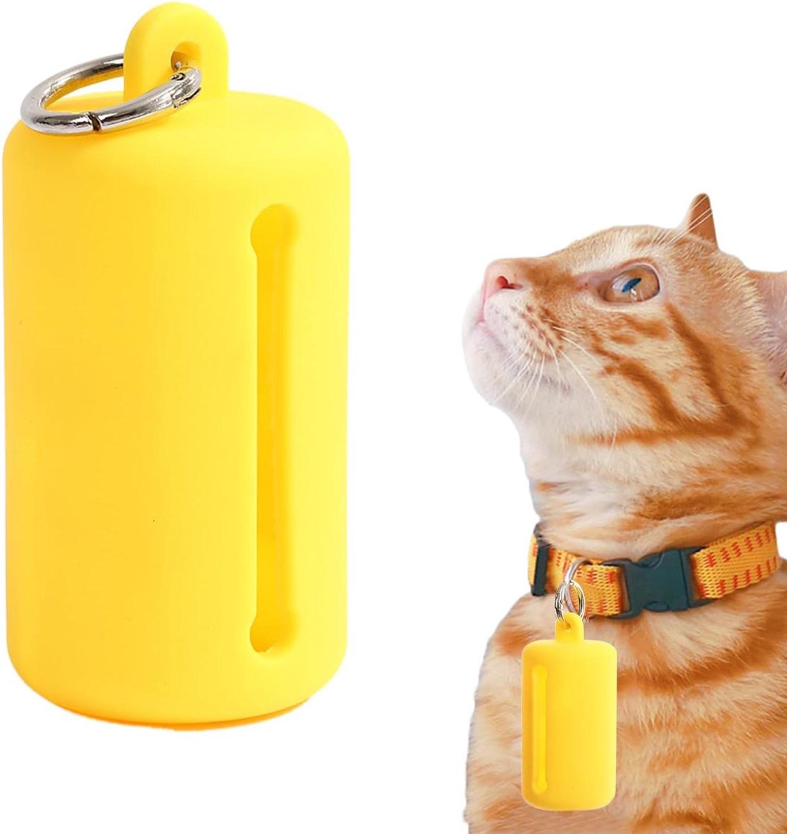 Hondenpoepzakjes Houder - Dispenser Poepzakjes - Huisdier Afval Opruimen - Lekbestendig Ontwerp - 10 cm - Geel