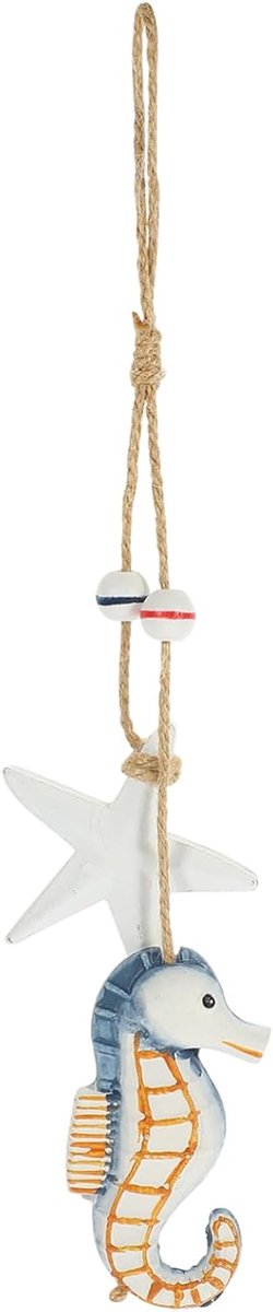 Nautisch wandkleed - Houten hanger - Woonkamer decoreren - Mediterrane stijl - 33 cm - Zoals afgebeeld