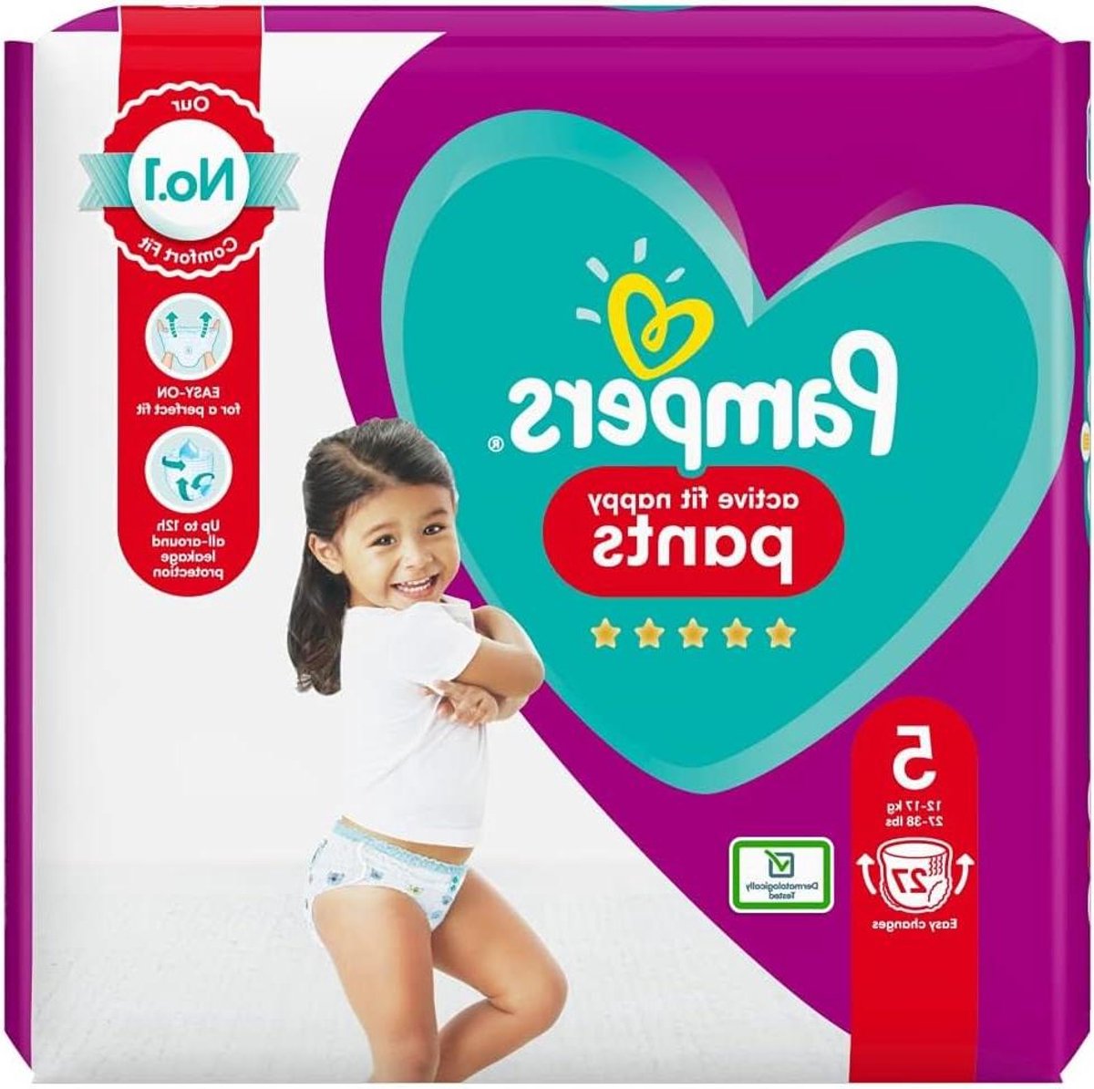 Luierbroek Maat 5 - Babybroekjes Luiers - Zorgeloos Spelen - 12 Uur Lekbescherming - 27 Stuks - Wit