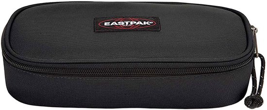 Zwarte Eastpak etui met Eastpak logo.
