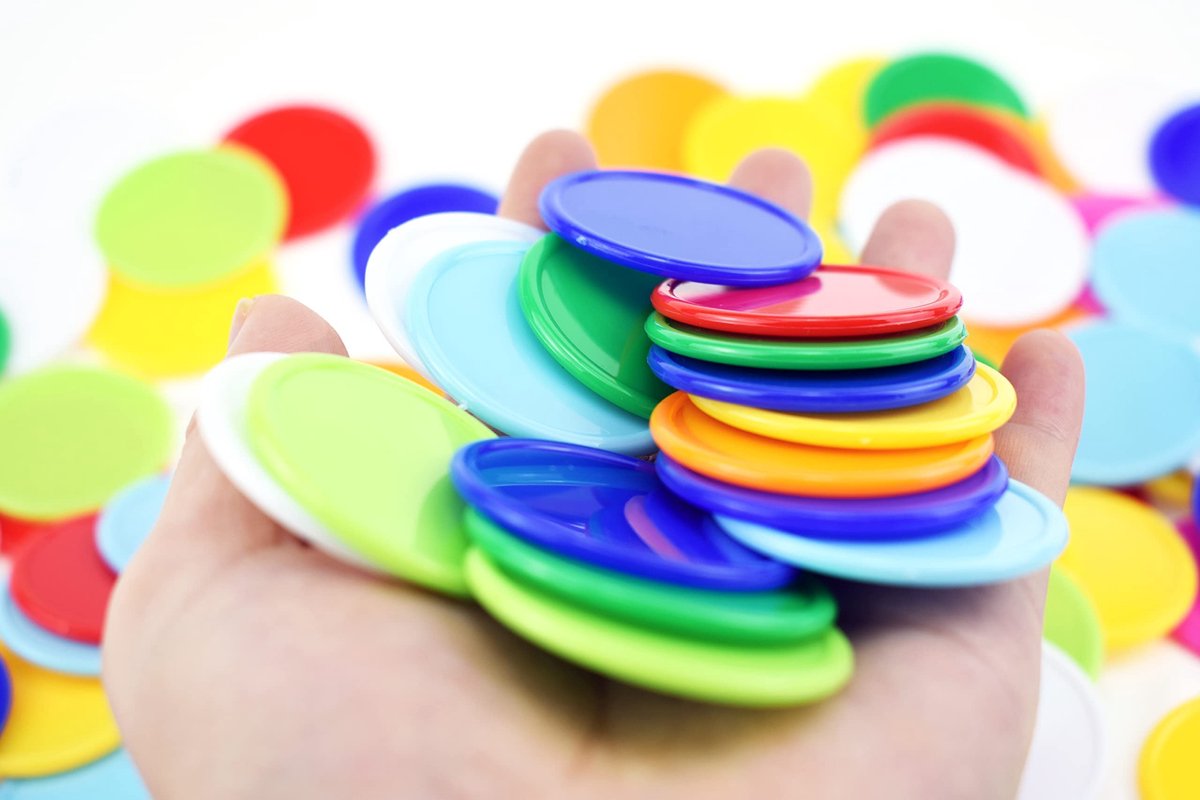 Dailygoods - 90 Bingo Chips in 9 Kleuren - Ideaal voor Feestjes