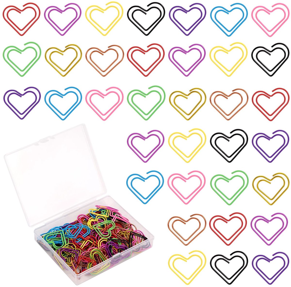 Dailygoods - 100st Hartvormige Paperclips voor Kantoor en Knutselen