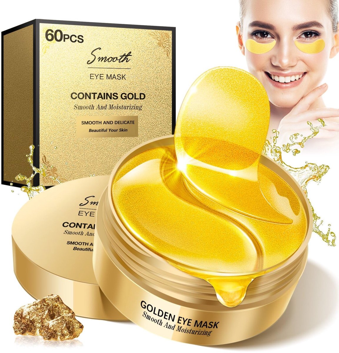 Dailygoods- Oogpads herbruikbaar - Anti-aging - Donkere kringen verwijderen - Hyaluronzuur - Collageen - Verkoelend effect - Oogmasker