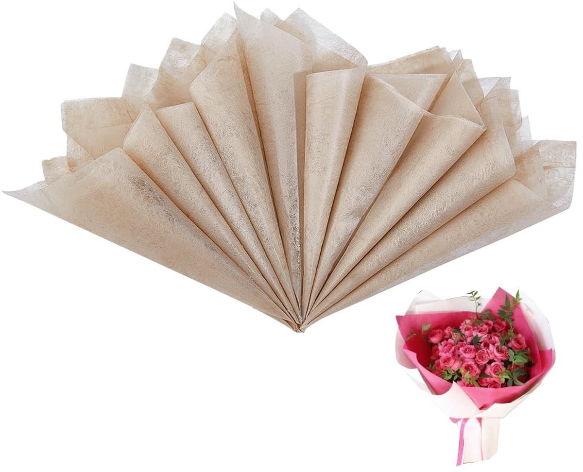 Dailygoods - 152 Vellen Bruin Katoenen Waterdichte Inpakpapier - Voor Cadeaus en Knutselprojecten
