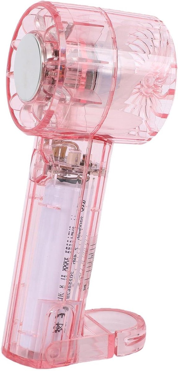 Draagbare Handventilator - Mini Ventilator USB - Persoonlijke Koeling - 4 Snelheden Instelbaar - 17 cm hoog - Roze