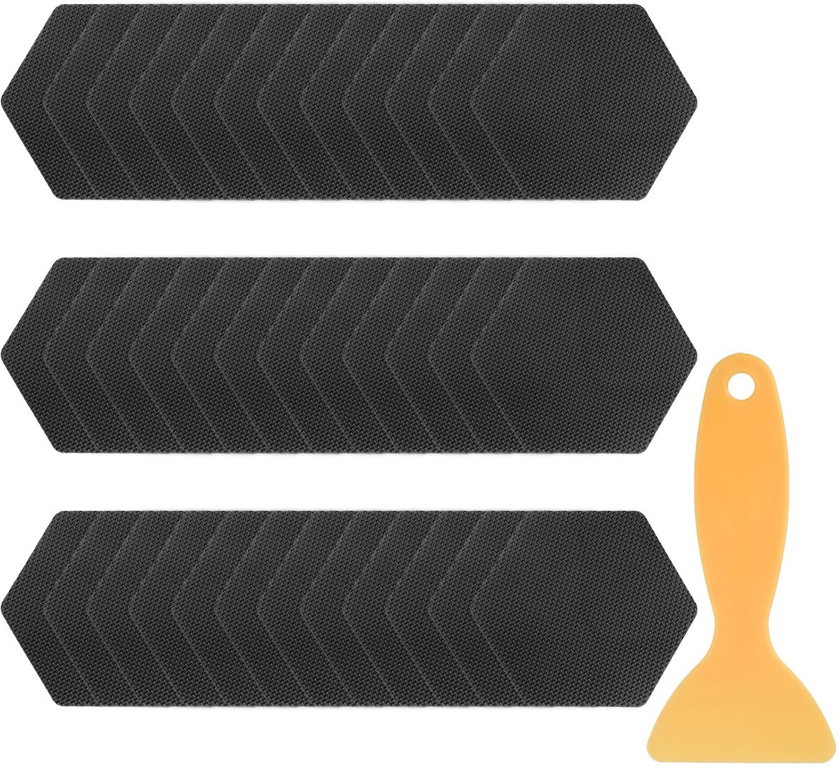 Dailygoods - 36 Stuks Antislip Bad Stickers Set - Hexagonale Douchevloer Stickers in Zwart