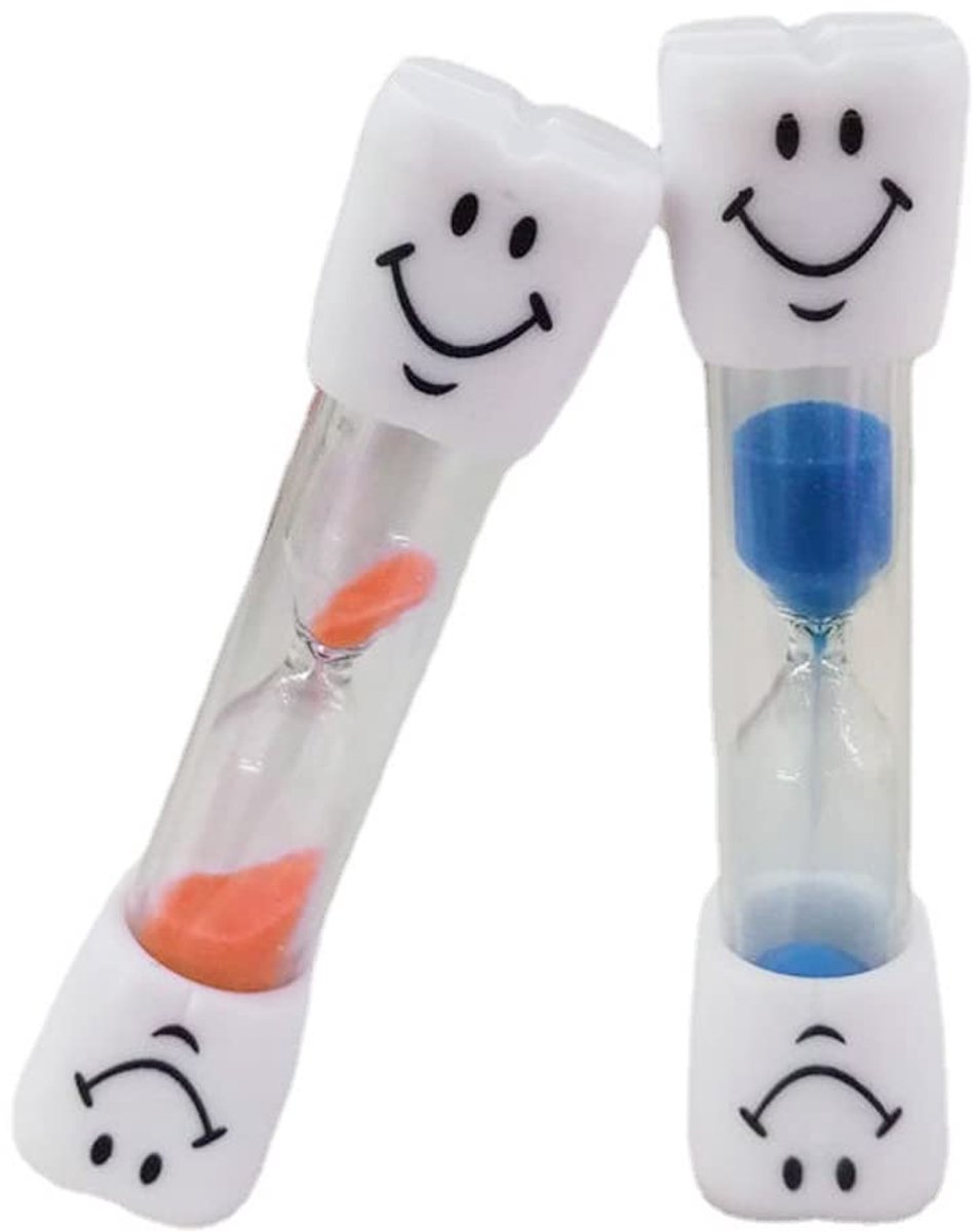 Dailygoods - Zandloper voor Tandenpoetsen - Set van 2 Kleurrijke Timers voor Kinderen
