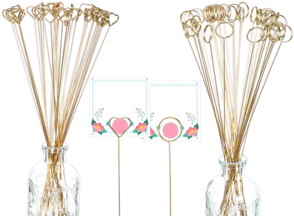 Dailygoods - Fotohouders - 80 Stuks Elegante Kaarthouders voor Tafel en Evenementen